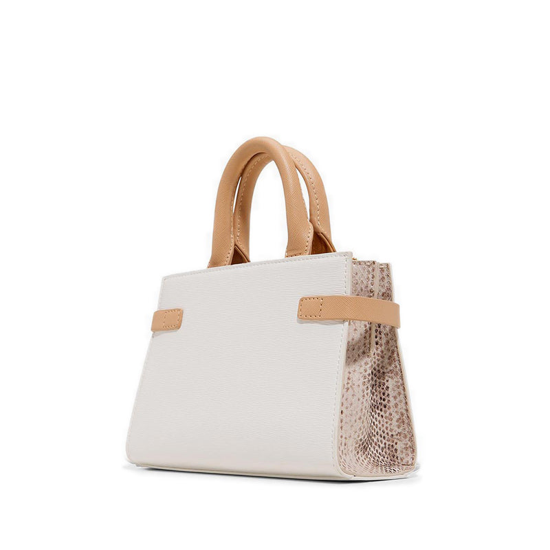 LISBONNE SATCHEL - BONE MULTI