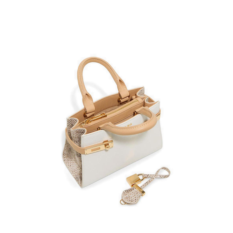 LISBONNE SATCHEL - BONE MULTI