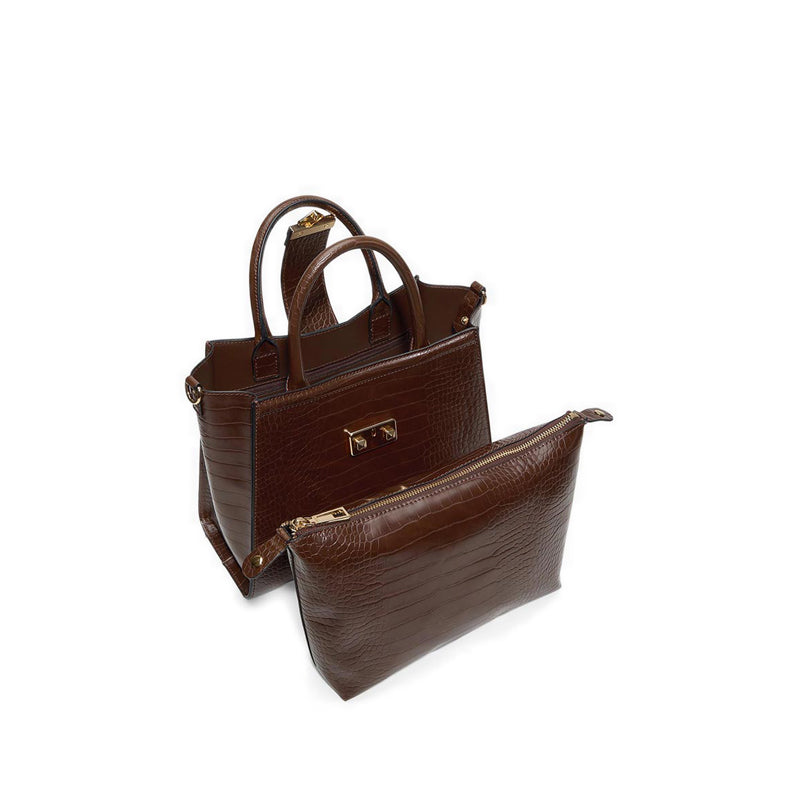 CREALILY SATCHEL - BROWN+A161:J161