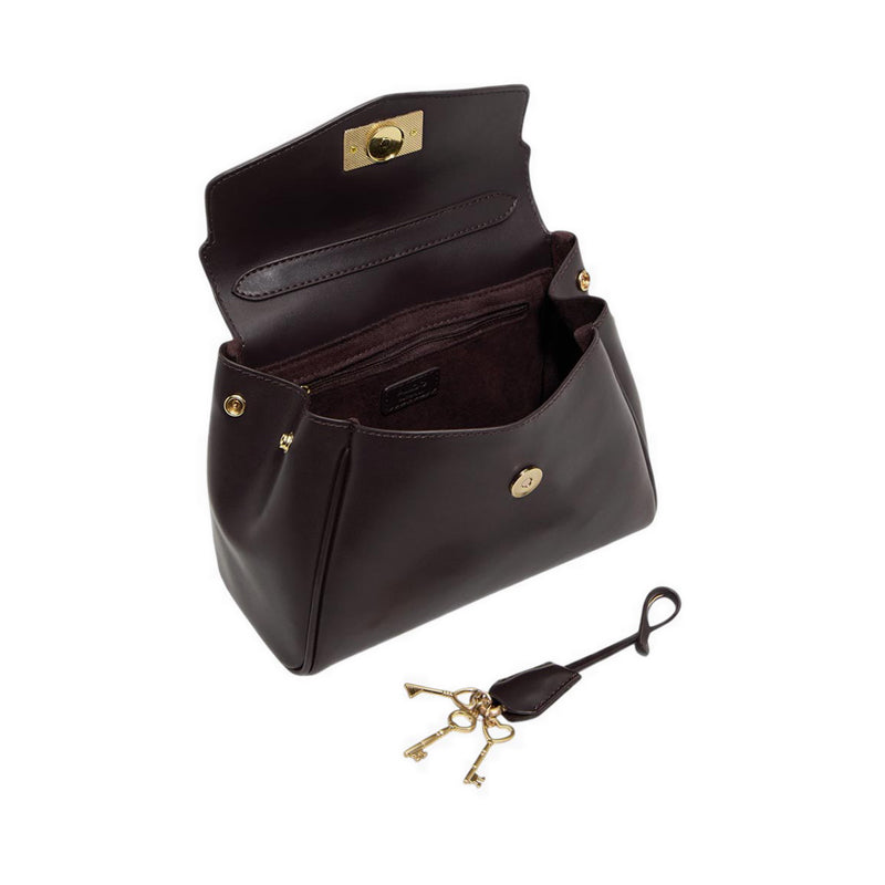 HEARTKEEPERMID SATCHEL - MEDIUM BROWN