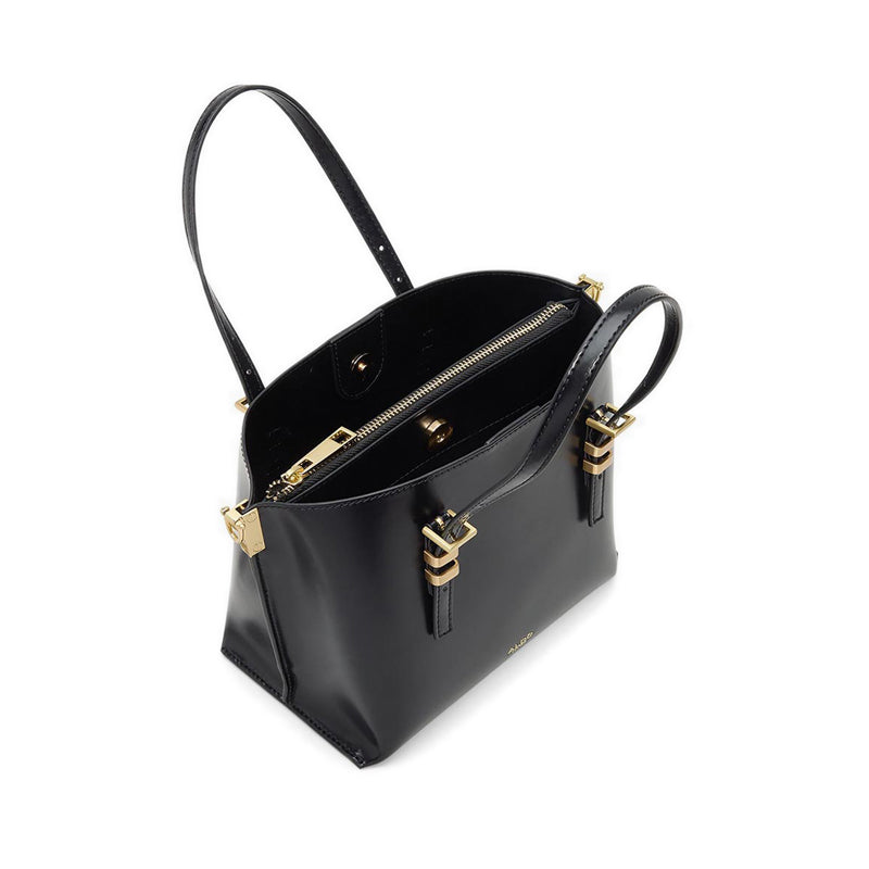 ELONORIA SATCHEL - BLACK OVERFLOW
