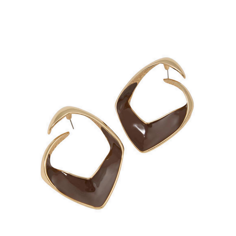 GEOLIARI EARRINGS - LIGHT BROWN