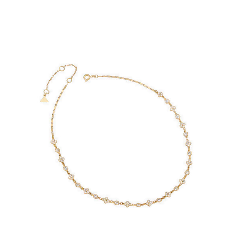 THILLIE NECKLACES - GOLD/CLEAR MULTI