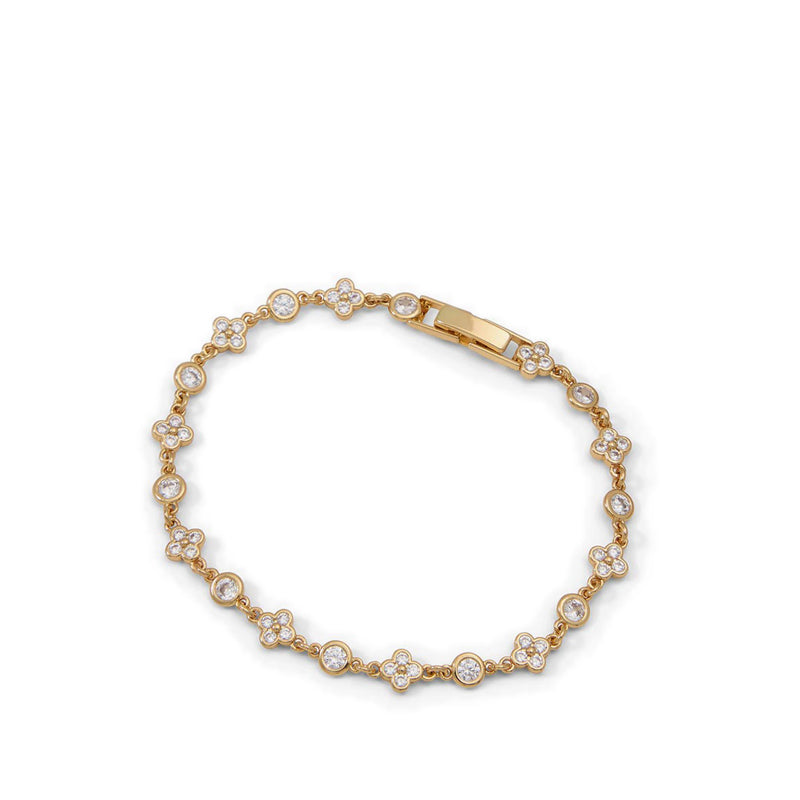 DEBIE BRACELETS - GOLD/CLEAR MULTI