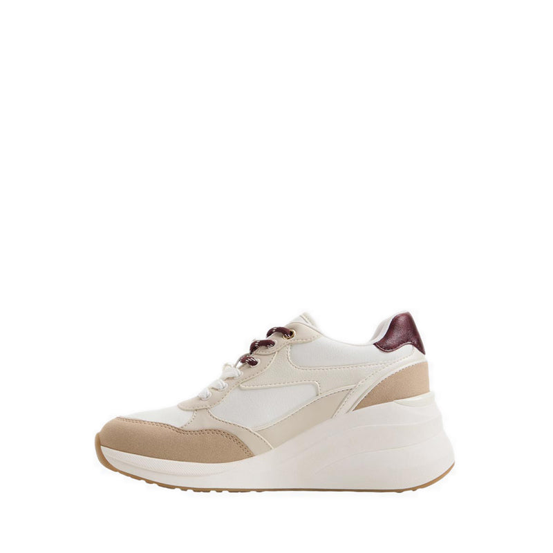 ASIEJAN WEDGE SNEAKERS - TAN COMBO