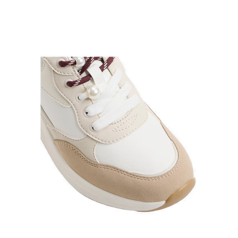 ASIEJAN WEDGE SNEAKERS - TAN COMBO