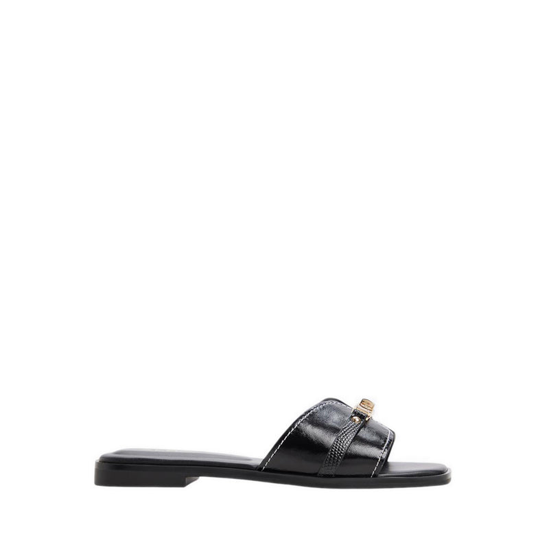 FRANCEA FLAT SANDALS - BLACK