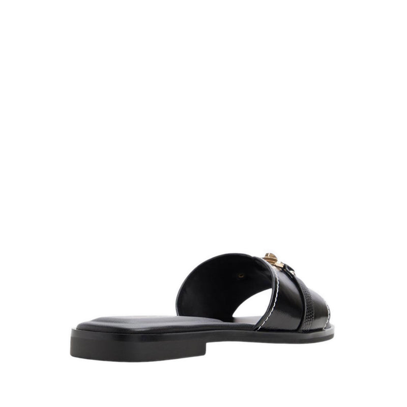 FRANCEA FLAT SANDALS - BLACK