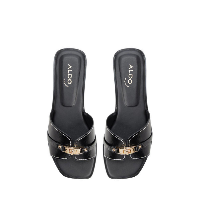 FRANCEA FLAT SANDALS - BLACK