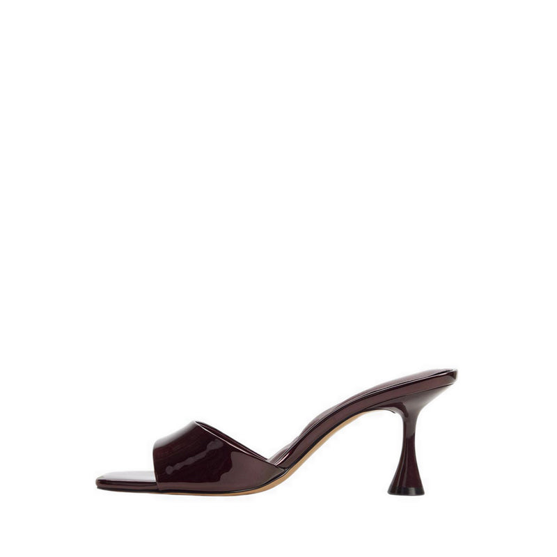 ALATHIA HEELED SANDALS - DARK BROWN