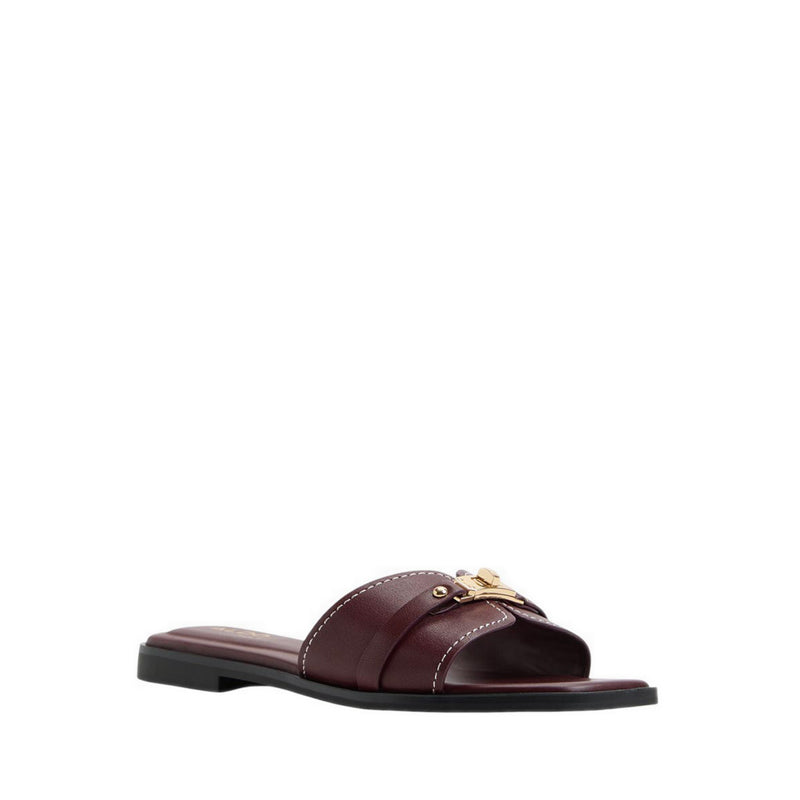 FRANCEA FLAT SANDALS - BORDO