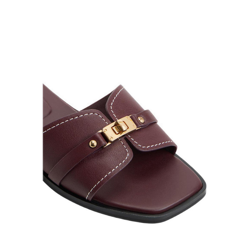 FRANCEA FLAT SANDALS - BORDO