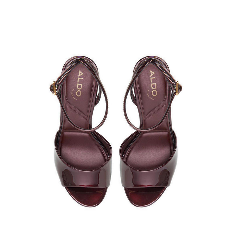 AYDAH HEELED SANDALS - DARK BROWN