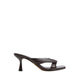 ZENNA HEELED SANDALS - DARK BROWN