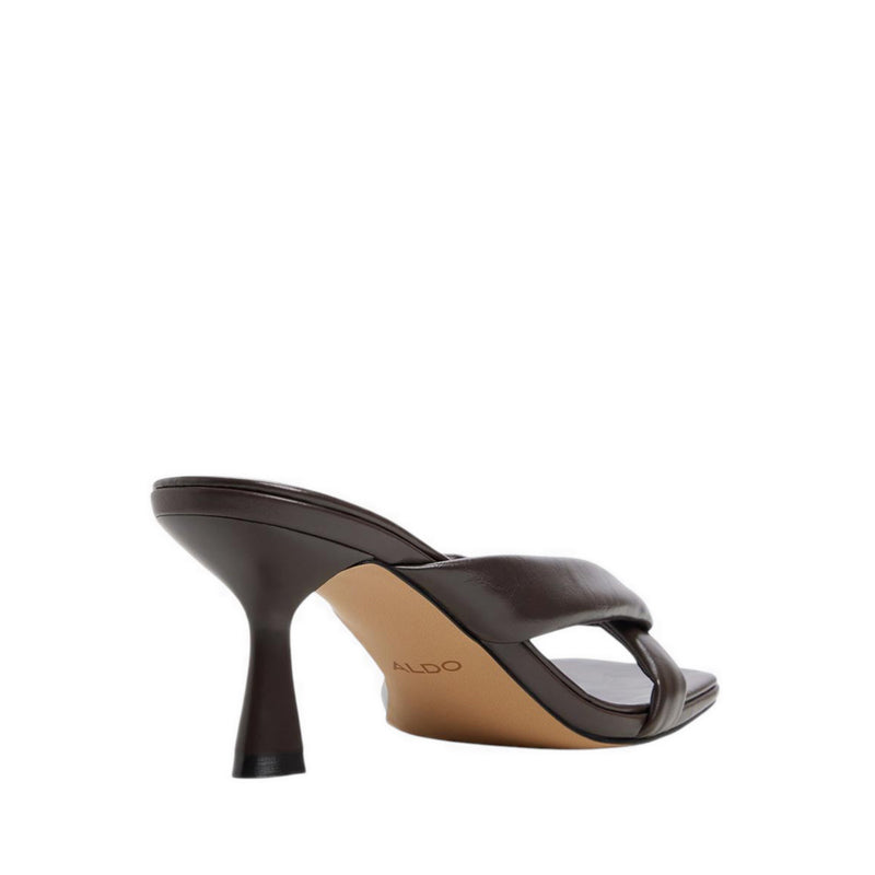 ZENNA HEELED SANDALS - DARK BROWN