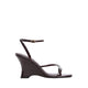 LEXINA HEELED SANDALS - BURGUNDY