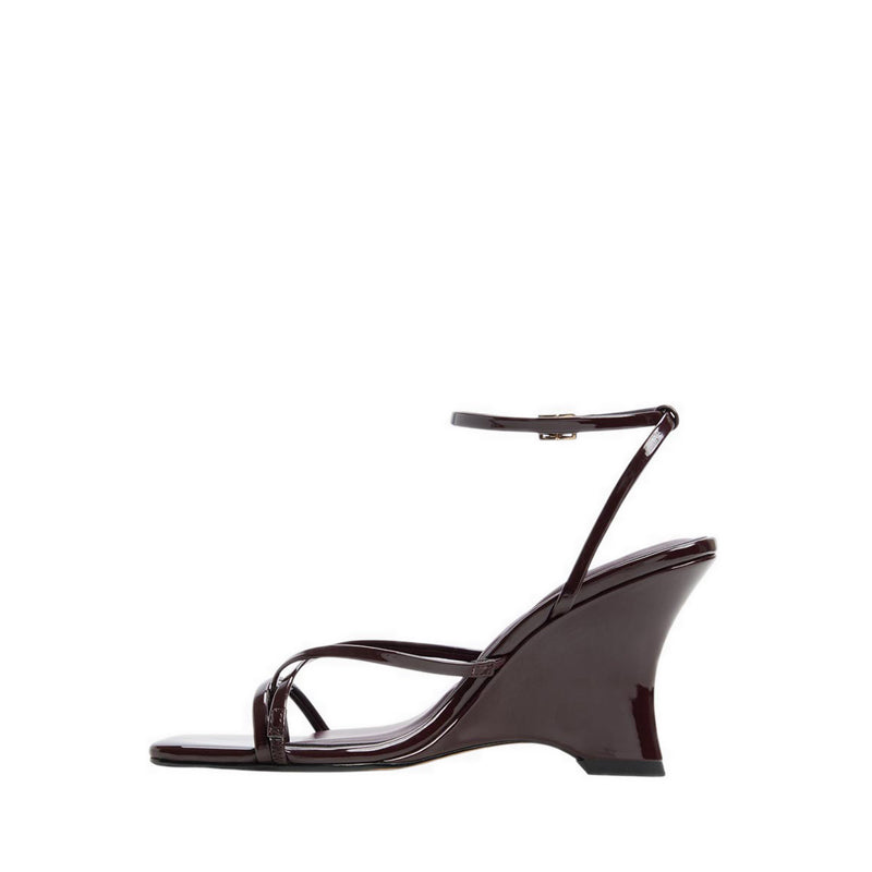 LEXINA HEELED SANDALS - BURGUNDY