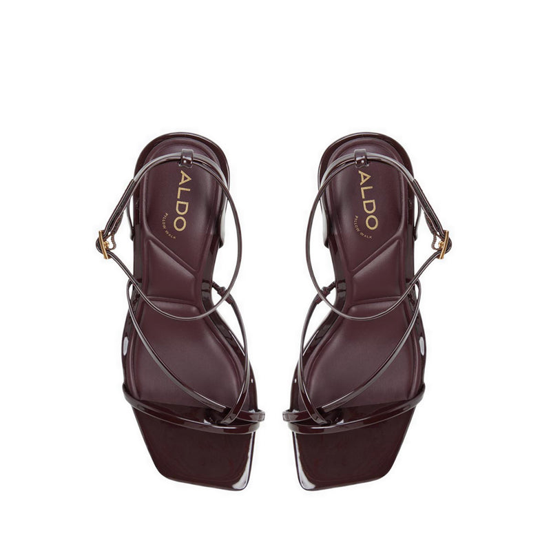 LEXINA HEELED SANDALS - BURGUNDY