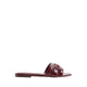 ELENARIA FLAT SANDALS - DARK RED