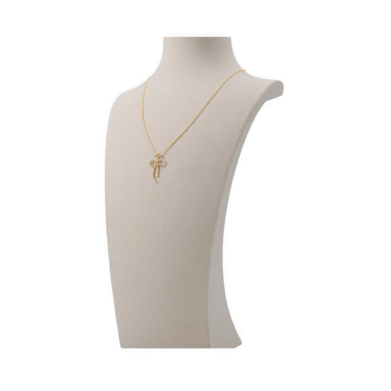 RIBBONA NECKLACES - GOLD/CLEAR MULTI