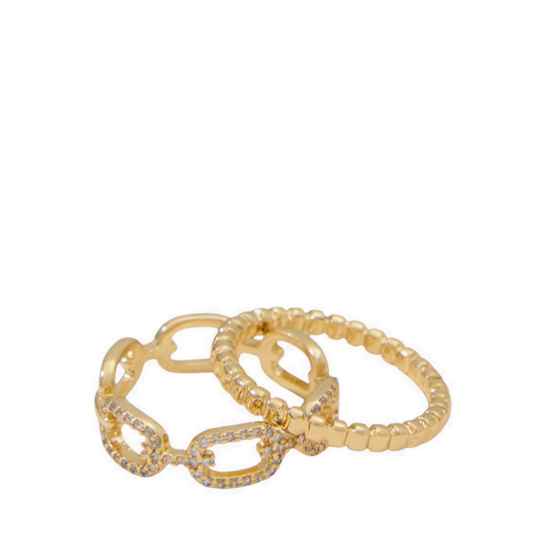 BELYNDA RINGS - GOLD/CLEAR MULTI