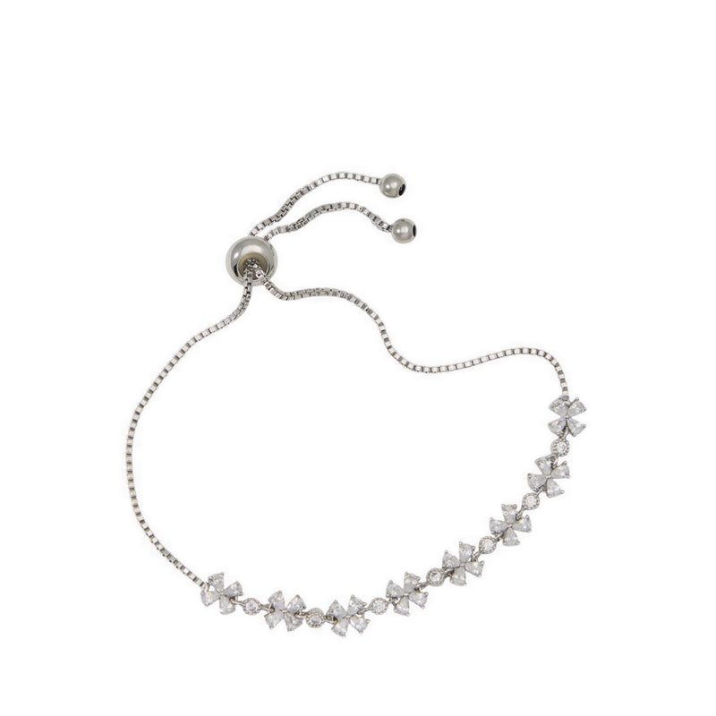 JACQUELINEE BRACELET - SILVER/CLEAR MULTI