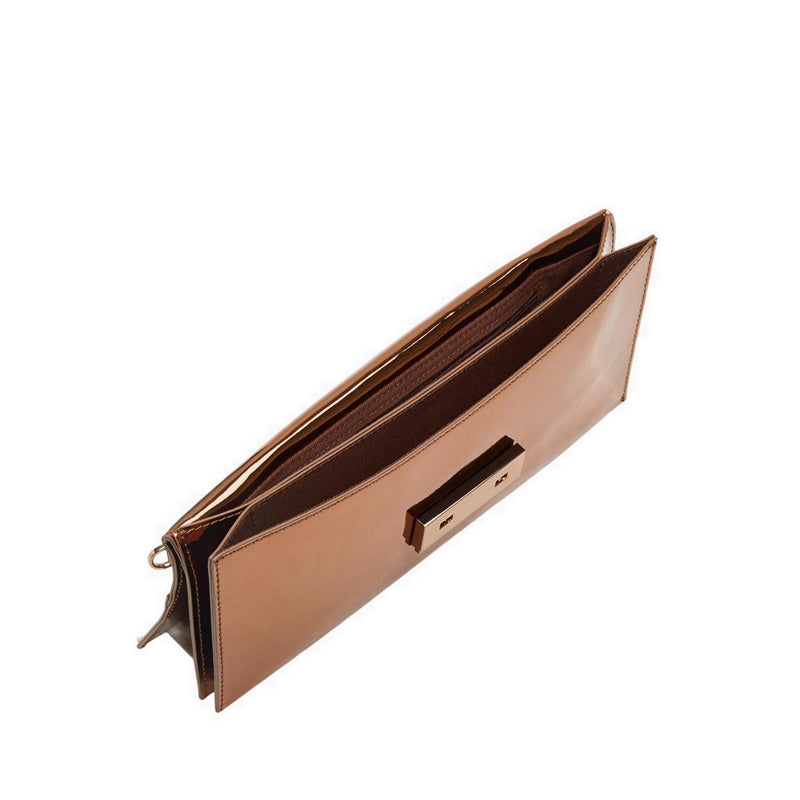 DEANDRIA CLUTCH - DARK BROWN