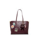 AUSTINE HANDBAG WITH REMOVABLE ORNAMENT CHARM SET - BORDO
