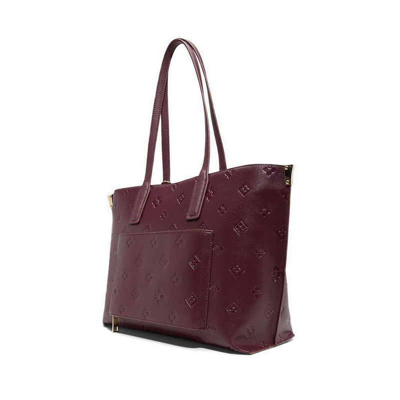 AUSTINE HANDBAG WITH REMOVABLE ORNAMENT CHARM SET - BORDO