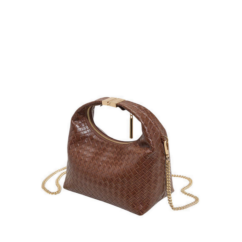 CHARLIEZE HANDBAG - DARK BROWN